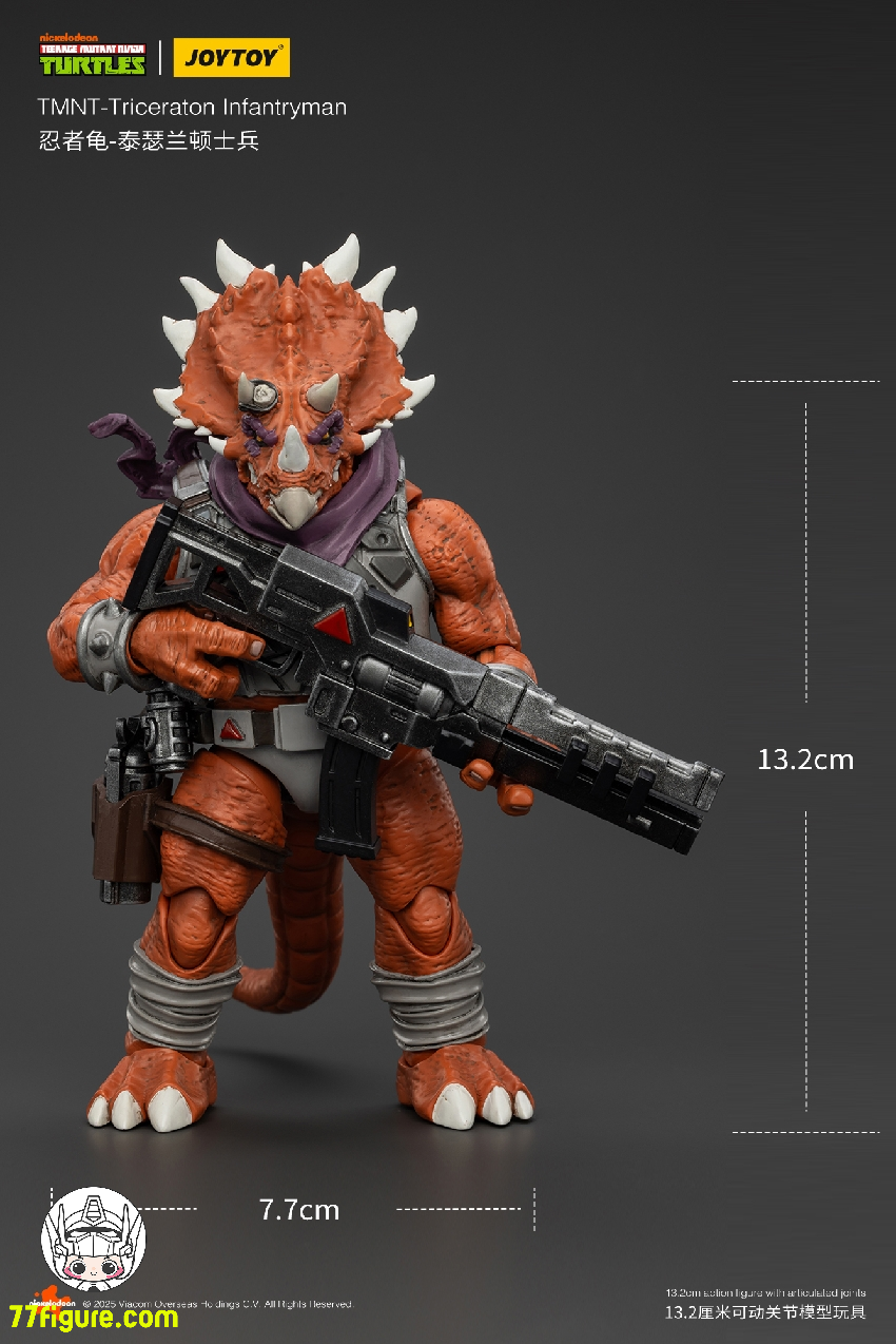 【品切れ】JoyToy 1/18 ティーンエイジ ミュータント ニンジャ タートルズ 『TMNT 』トリケラトプス歩兵 塗装済み可動フィギュア