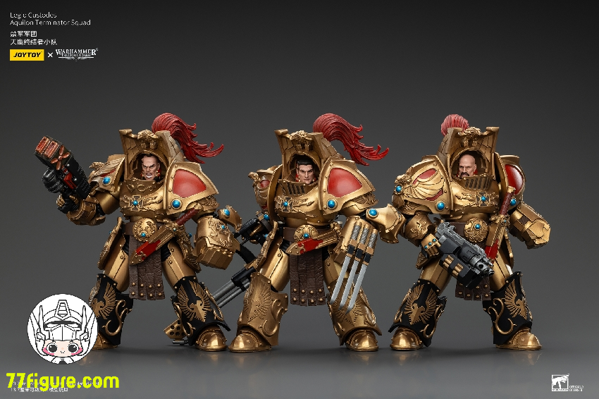 【品切れ】ジョイトイ JoyToy Source 1/18 『ウォーハンマー ホルスの異端』レギオ・クストデス アキロン・ターミネーター部隊 アキロン 3体セット 塗装済み可動フィギュア