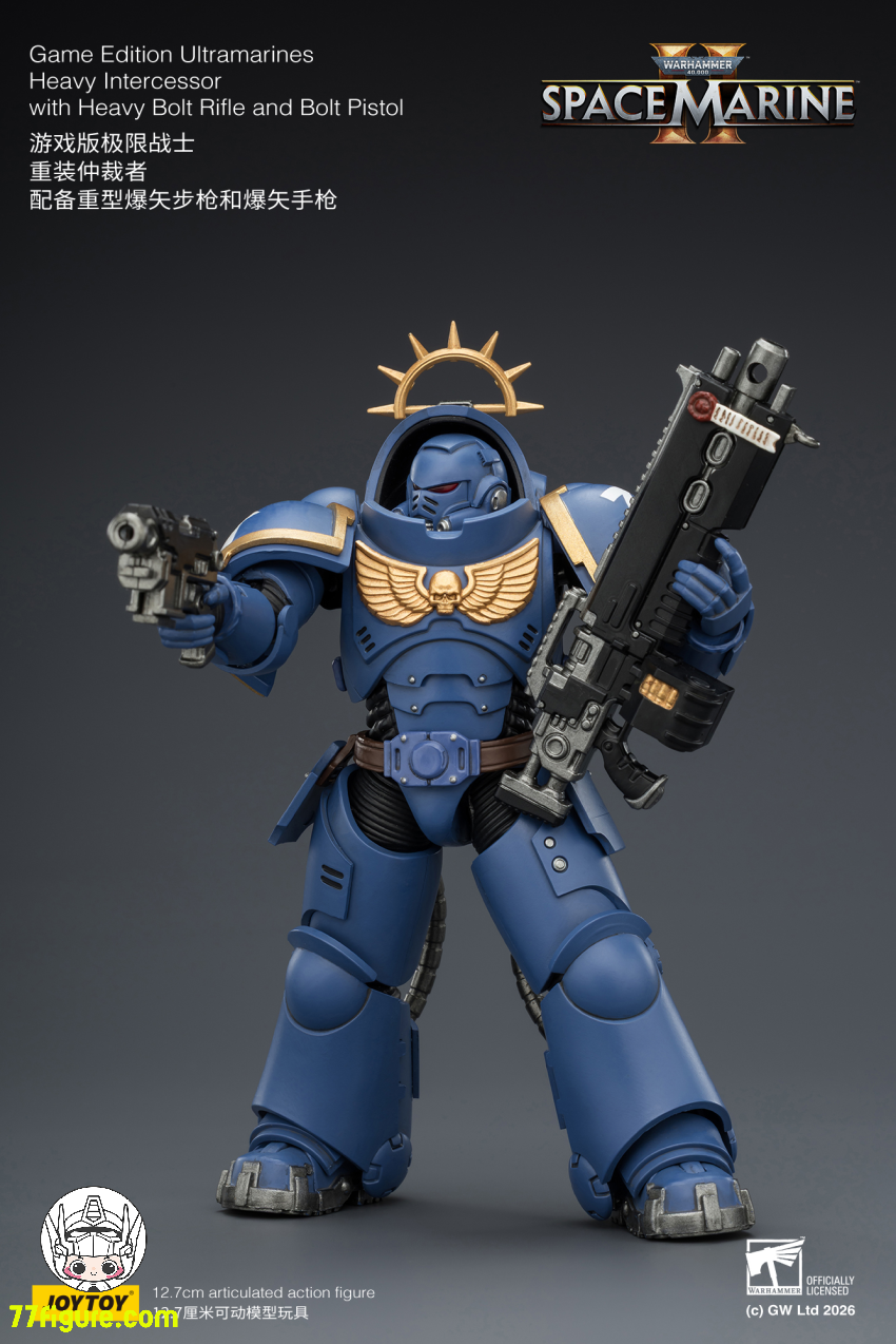 【予約商品】ジョイトイ JoyToy Source 1/18 『ウォーハンマー40K』ゲームエディション ウルトラマリーンズ ヘビーインターセッサー ヘビーボルトライフルとボルトピストル付き 塗装済み可動フィギュア