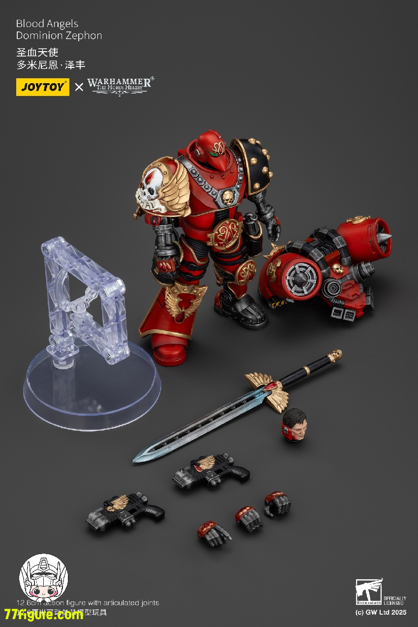 【品切れ】ジョイトイ JoyToy Source 1/18 『ウォーハンマー ホルスの異端』ブラッド エンジェルズ ドミニオン ゼフォン 塗装済み可動フィギュア