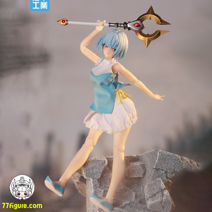 【予約商品】Manatee Industry 海牛工業 1/12 Mex-01 デスクトップウォーズ ヨガの日 イナンナ(青髪) 塗装済み可動フィギュア