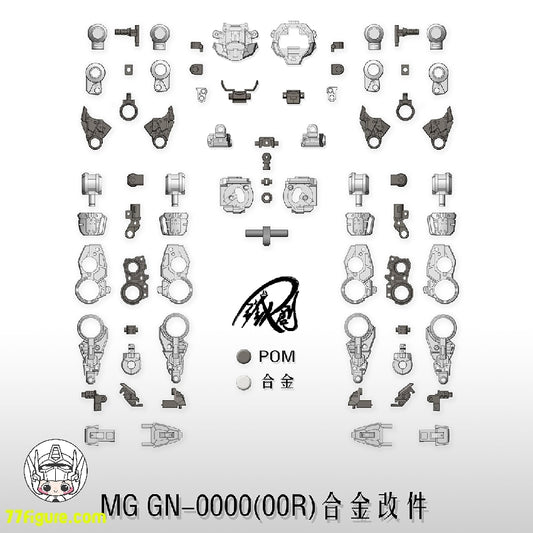 【品切れ】鉄創模型 Iron Toys 1/100 MG GN-0000 00 Gundam ダブルオーガンダム用 合金フレーム モデルキット