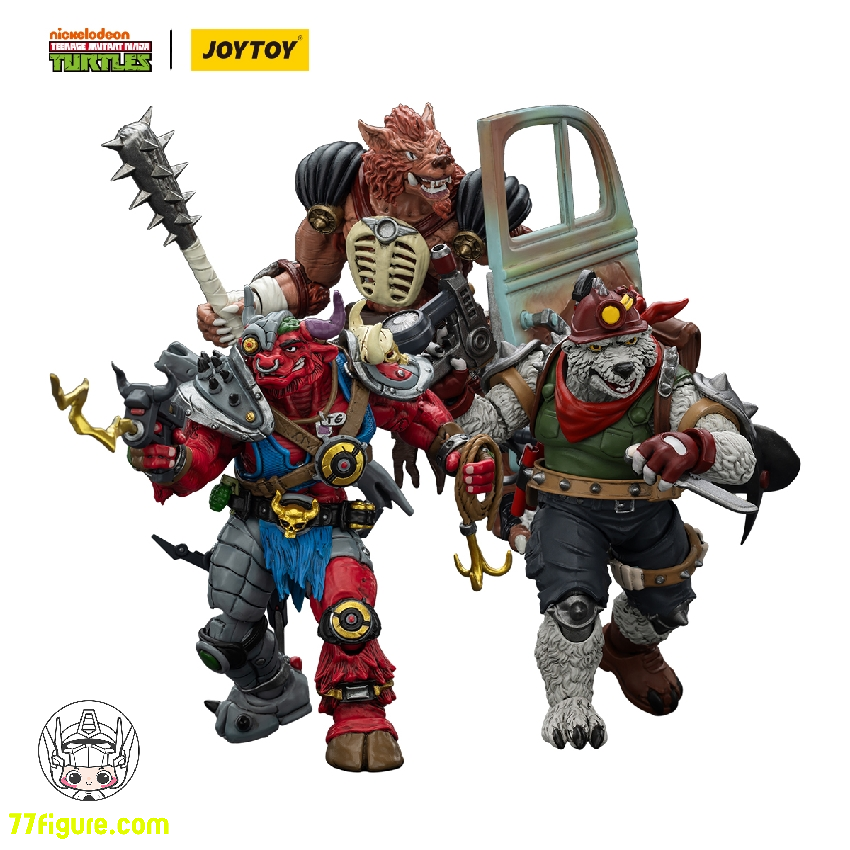 【品切れ】ジョイトイ JoyToy 1/18 ティーンエイジ ミュータント ニンジャ タートルズ 『TMNT 』三体セット 塗装済み可動フィギュア