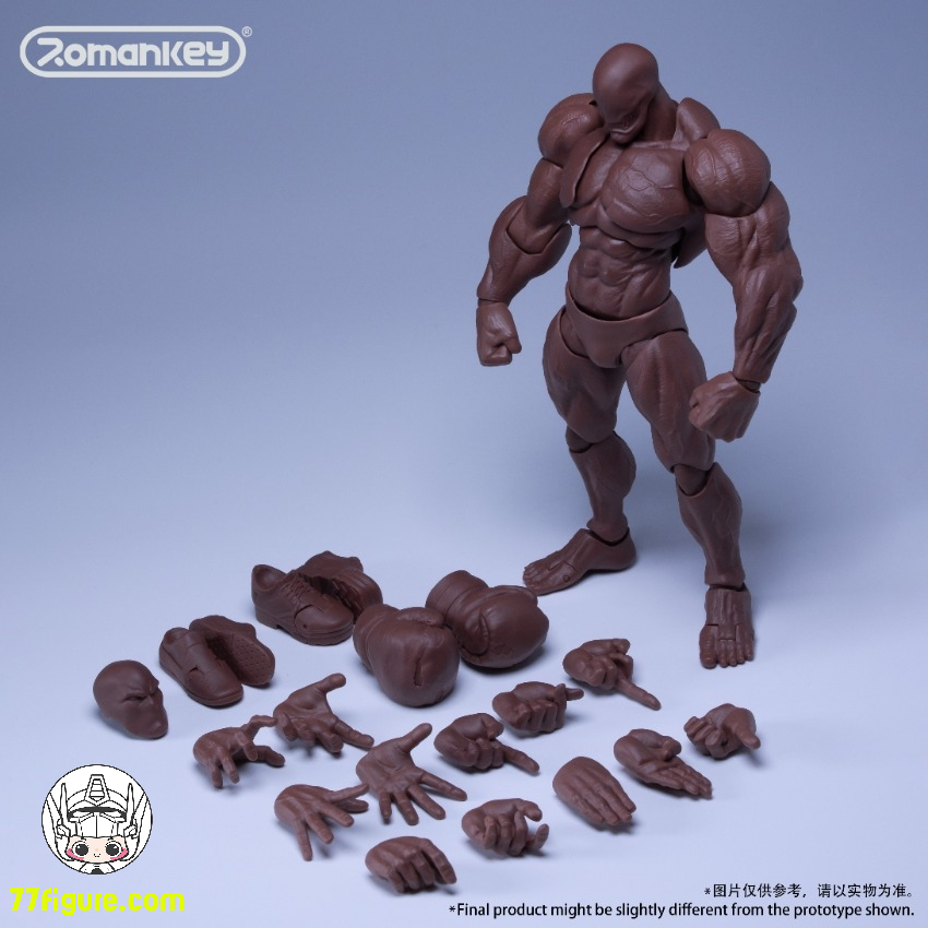 【予約商品】Romankey 1/12 UMS003 超可動男性素体 ビッグガイ ブラック Ver.