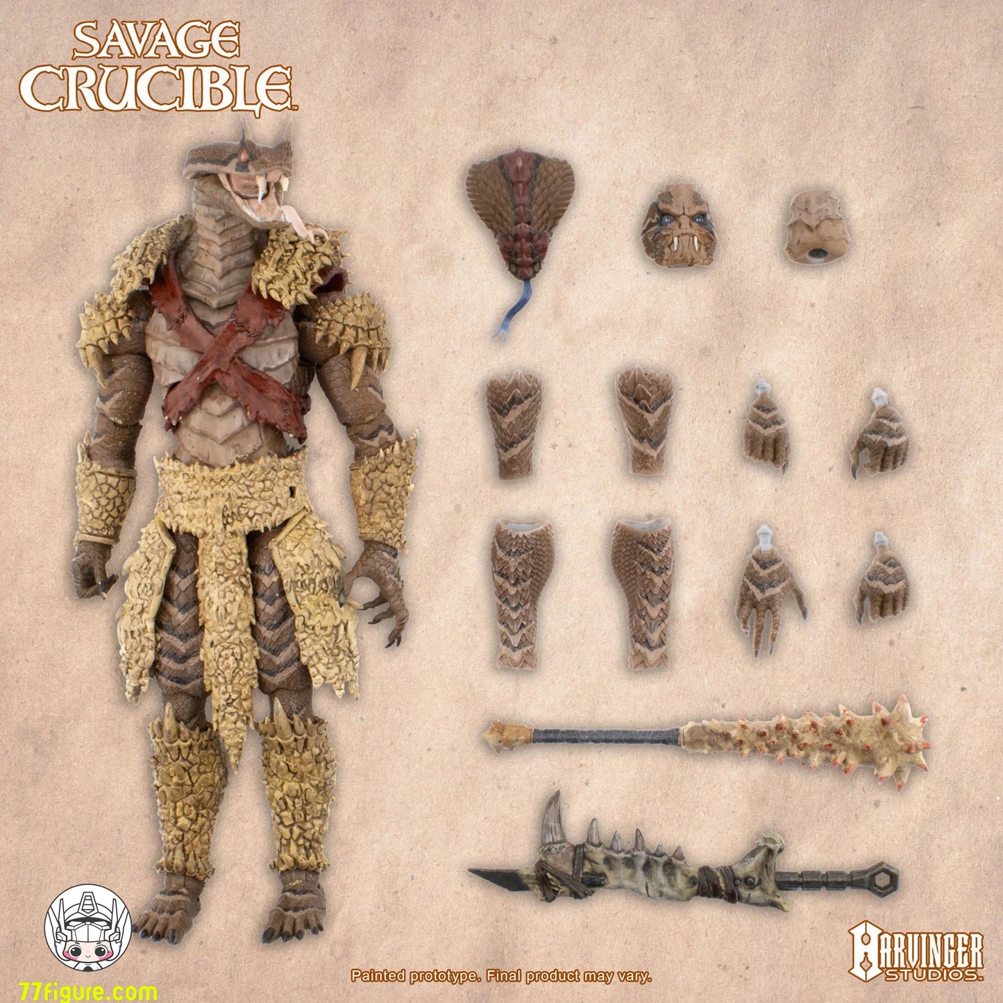 【予約商品】Harvinger Studios 1/12 サベージ・クルーシブル セト・カラ 塗装済み可動フィギュア