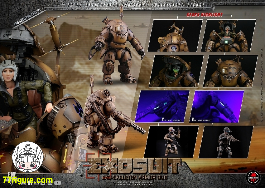 【品切れ】Soldier Story 1/18 SSE001 EXOエクソスケルトンアーマースーツ XO-01 パイロット&兵士付き 塗装済み可動フィギュア