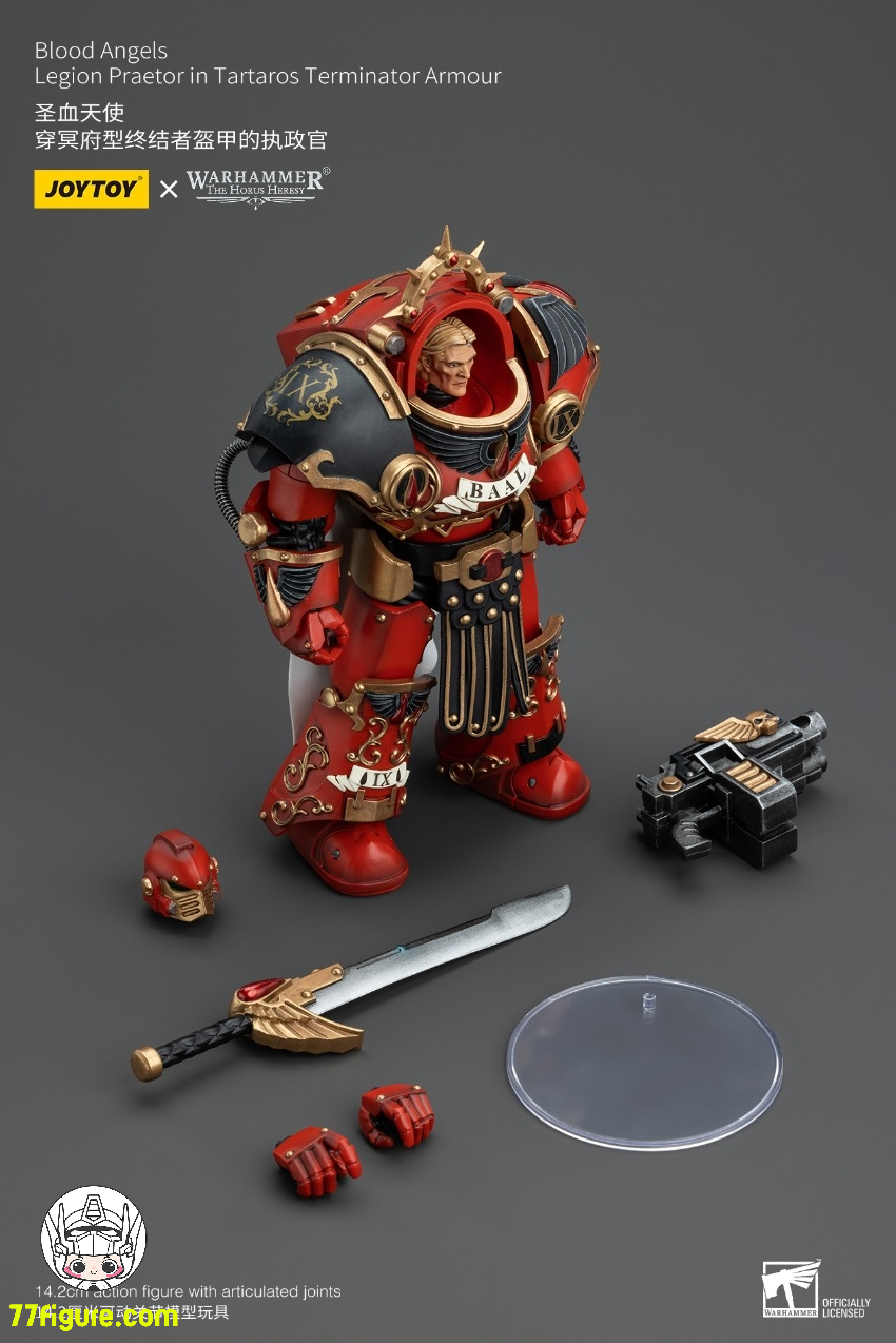 【品切れ】ジョイトイ JoyToy Source 1/18 『ウォーハンマー ホルスの異端』ブラッド エンジェル レギオンプラエトル タルタロスターミネーターアーマー着き 塗装済み可動フィギュア