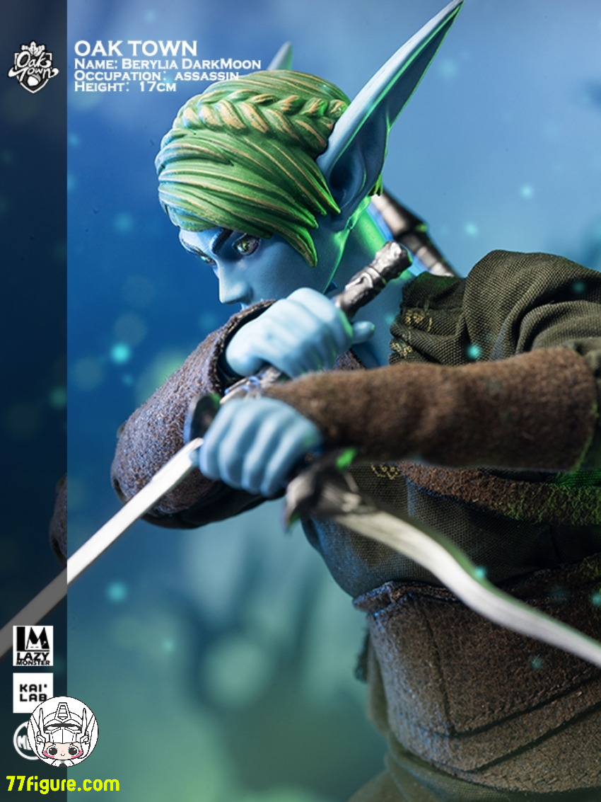 【予約商品】Lazy Monster Studio 1/12 オークタウン エルフ ベリリア・ダークムーン 塗装済み可動フィギュア