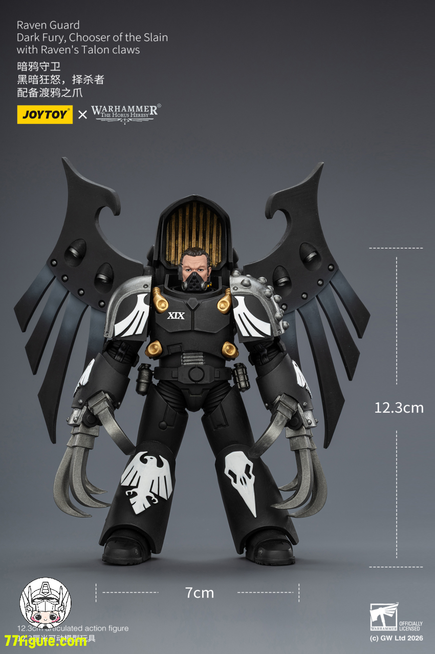 【予約受付終了】ジョイトイ JoyToy Source 1/18『ウォーハンマー ホルスの異端』レイヴンガード ダークフューリー 殺選者 大鴉の鉤爪付き 塗装済み可動フィギュア