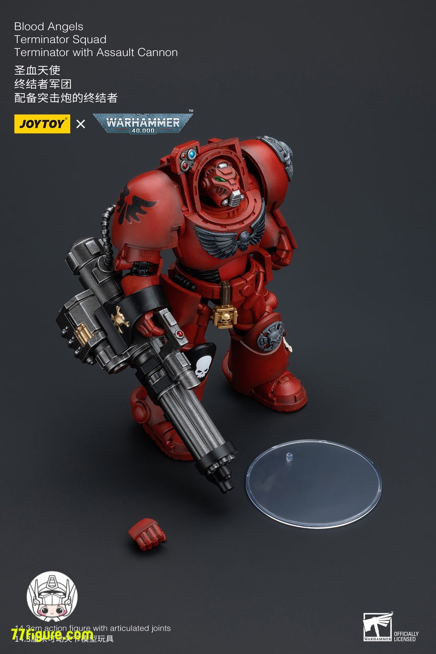 【品切れ】ジョイトイ JoyToy Source 1/18 『ウォーハンマー40K』ブラッド エンジェルズ ターミネーター分隊 ターミネーター アサルト キャノン付き 塗装済み可動フィギユア