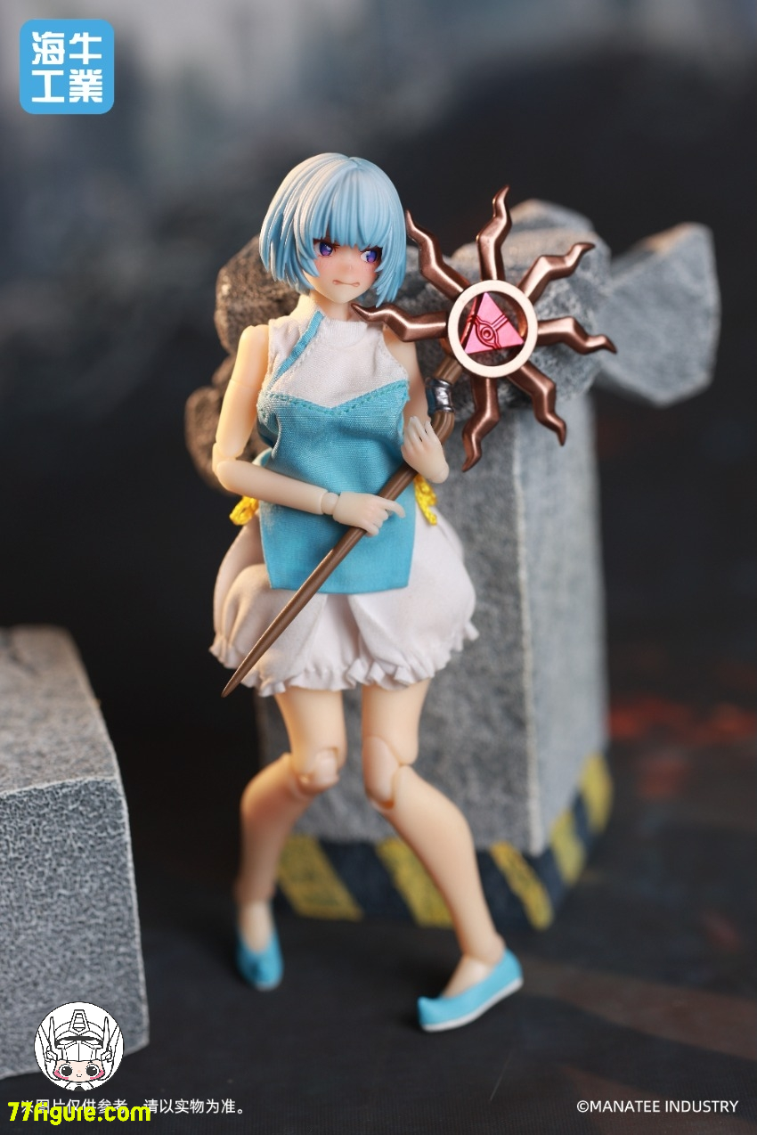 【予約商品】Manatee Industry 海牛工業 1/12 Mex-01 デスクトップウォーズ ヨガの日 イナンナ(青髪) 塗装済み可動フィギュア