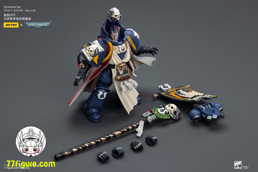 【品切れ】ジョイトイ JoyToy Source 1/12『ウォーハンマー40K』ウルトラマリン チーフ ライブラリアン ティグリアス 塗装済み可動フィギュア