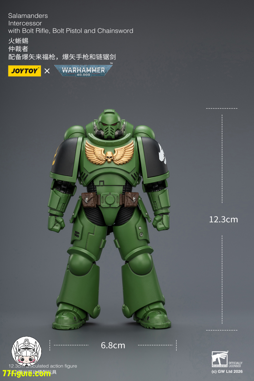 【予約商品】ジョイトイ JoyToy Source 1/18 『ウォーハンマー40K』サンショウウオ インターセッサー ボルトライフル ボルトピストル チェーンソード付き 塗装済み可動フィギュア