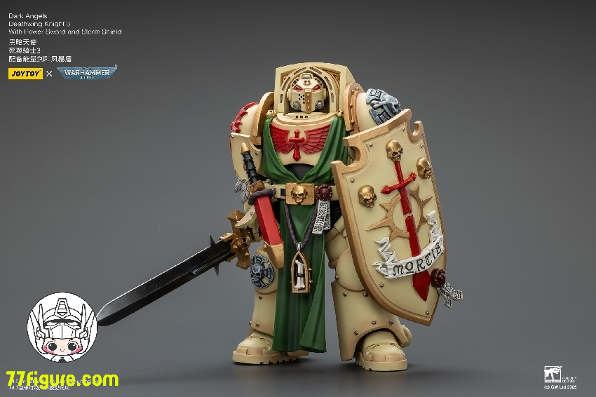 【予約商品】ジョイトイ JoyToy Source 1/18 『ウォーハンマー40K』ダーク エンジェル デスウィングナイト3 パワーソードとストームシールド付き 塗装済み可動フィギュア