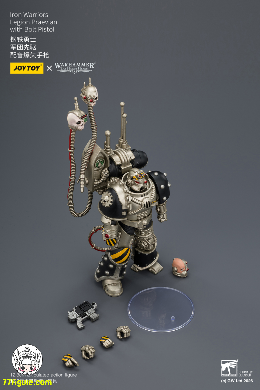【予約受付終了】ジョイトイ JoyToy Source 1/18『ウォーハンマー ホルスの異端』アイアン ウォリアーズ レギオンのプラエヴィアン ボルトピストル付き 塗装済み可動フィギュア