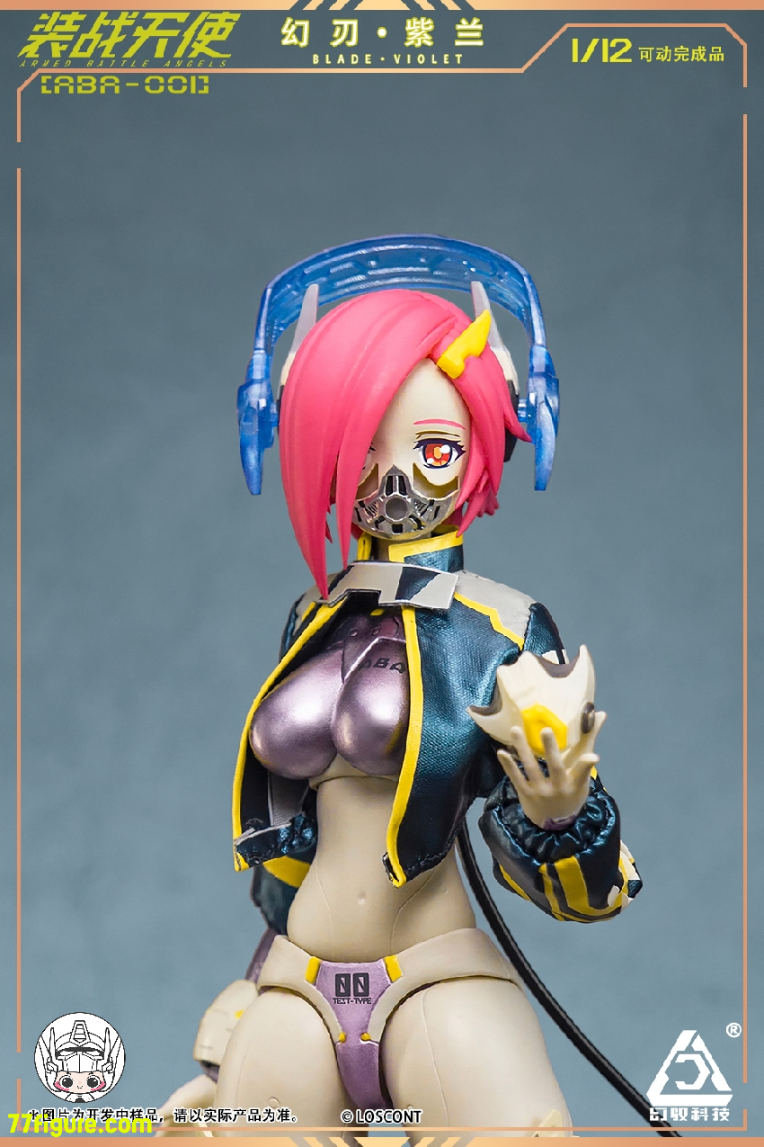 Loscont 1/12 ABA-001『装戦天使』幻刃・紫蘭 塗装済み可動フィギュア