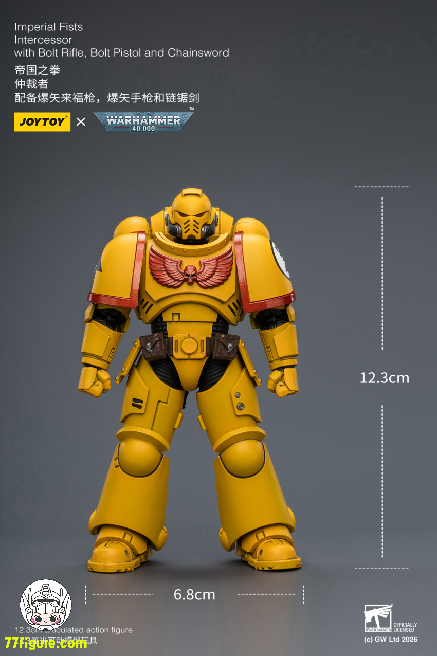 【予約商品】ジョイトイ JoyToy Source 1/18 『ウォーハンマー40K』インペリアル フィスト インターセッサー ボルトライフル ボルトピストル チェーンソード付き 塗装済み可動フィギュア