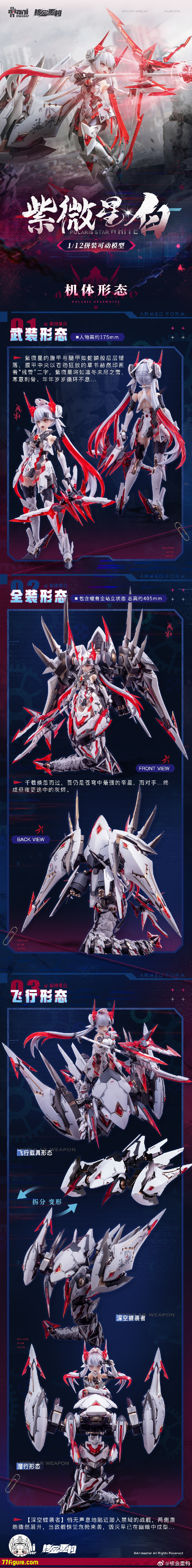 【先行販売】AniMester 1/12 紫微星・白 プラモデル