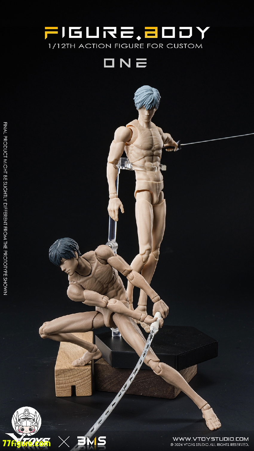 【品切れ】VTOYS X BMS 1/12 VB003 可動壱号素体 黄色肌 Ver.