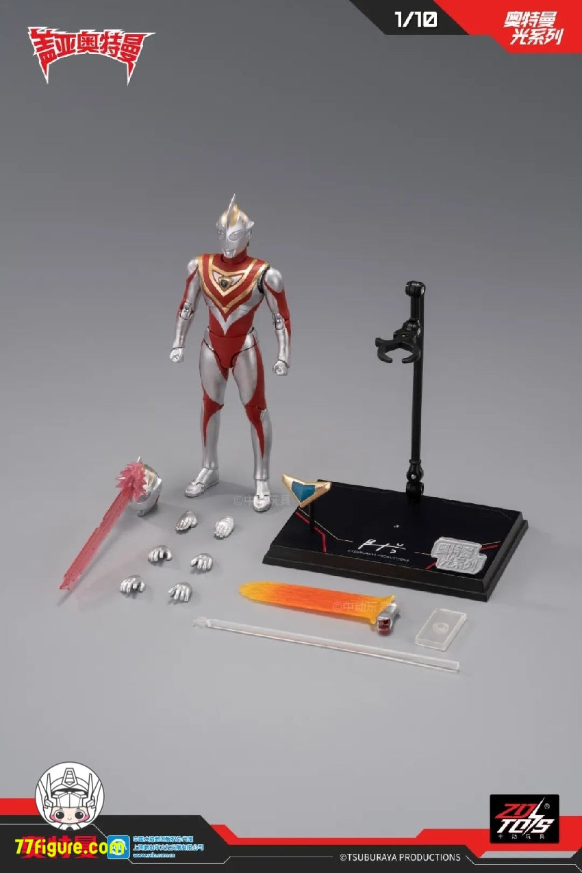 【品切れ】中動玩具 1/10 UL-A03 ウルトラマン ライト シリーズ ウルトラマン ガイア 塗装済み可動フィギュア