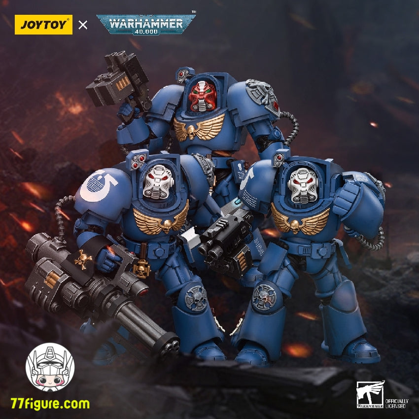 【品切れ】ジョイトイ JoyToy Source 1/18『ウォーハンマー40K』ウルトラマリン ターミネーター分隊軍曹 パワーソードとテレポートホーマー付き 塗装済み可動フィギュア