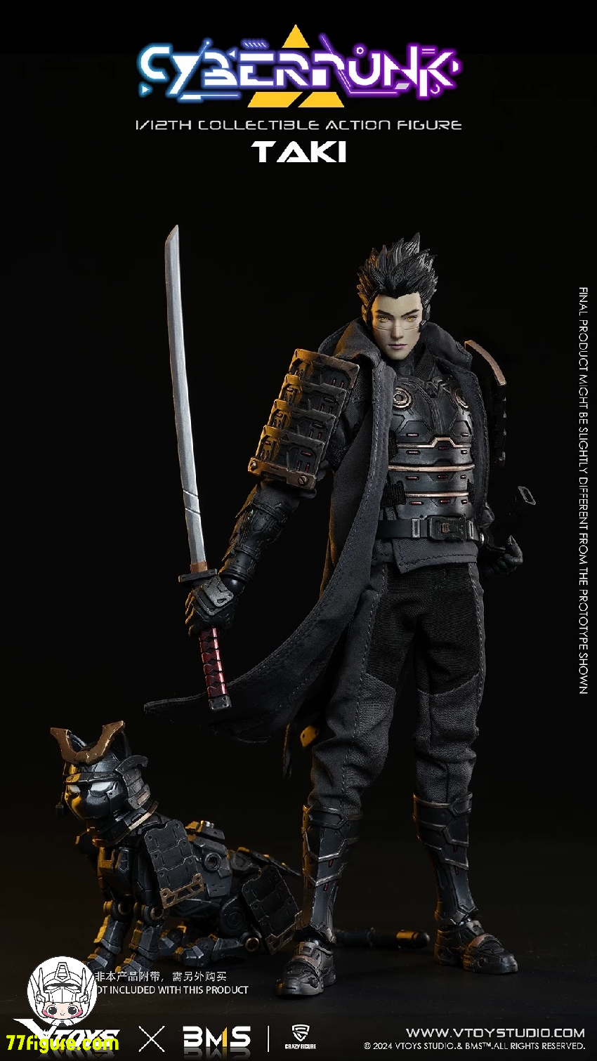 【先行販売】VToys 1/12 VSD010 BMS CF サイバーパンク 武士 滝 塗装済み可動フィギュア