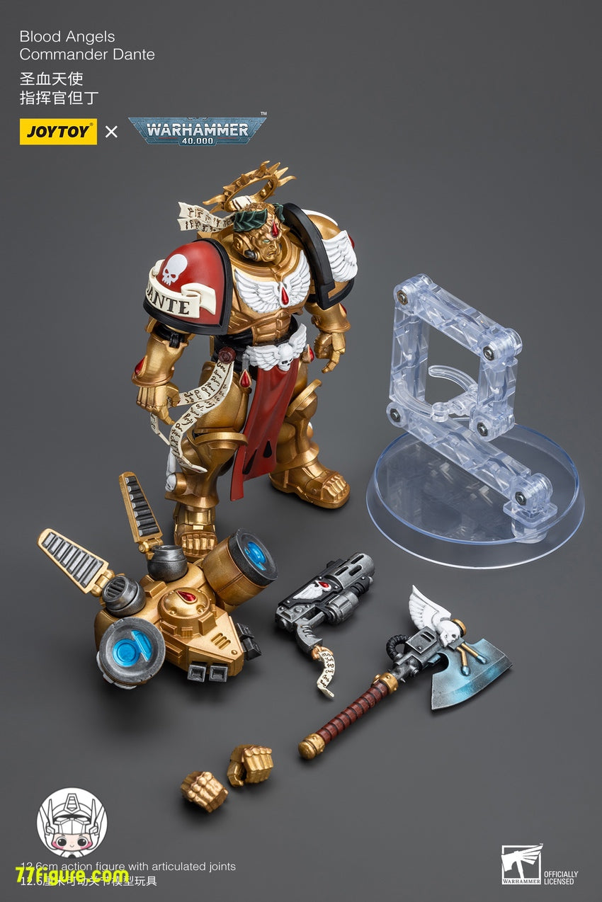 【品切れ】ジョイトイ JoyToy Source 1/18 『ウォーハンマー40K』 ブラッド エンジェルズ 司令官ダンテ 塗装済み可動フィギュア