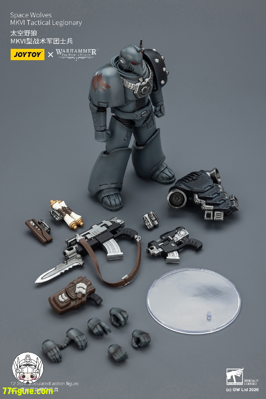 【品切れ】ジョイトイ JoyToy Source 1/18 『ウォーハンマー ホルスの異端』スペース ウルブズ MKVI タクティカル レジオナリー 塗装済み可動フィギュア