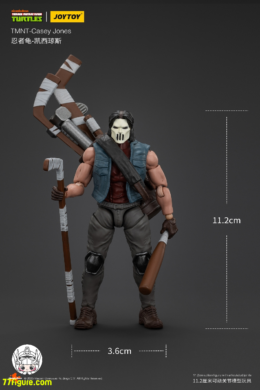 【品切れ】JoyToy 1/18 ティーンエイジ ミュータント ニンジャ タートルズ 『TMNT 』ケイシー・ジョーンズ 塗装済み可動フィギュア