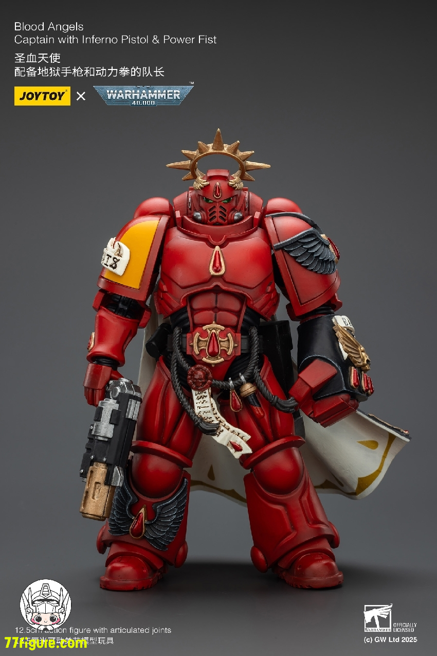 【予約商品】ジョイトイ JoyToy Source 1/18 『ウォーハンマー40K』ブラッド エンジェル キャプテン インフェルノピストル&パワーフィスト付き 塗装済み可動フィギュア