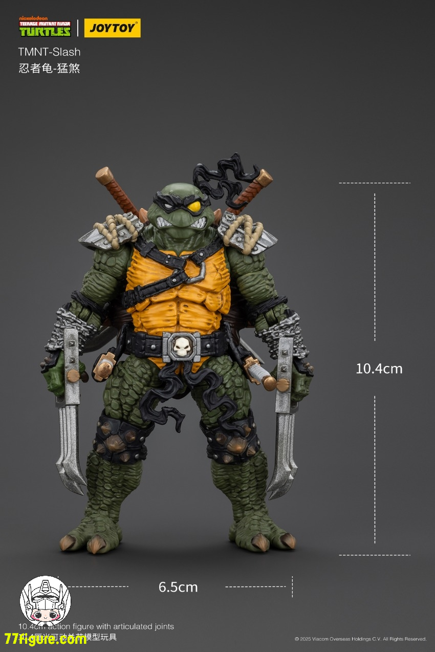 【品切れ】JoyToy 1/18 ティーンエイジ ミュータント ニンジャ タートルズ 『TMNT 』スラッシュ 塗装済み可動フィギュア