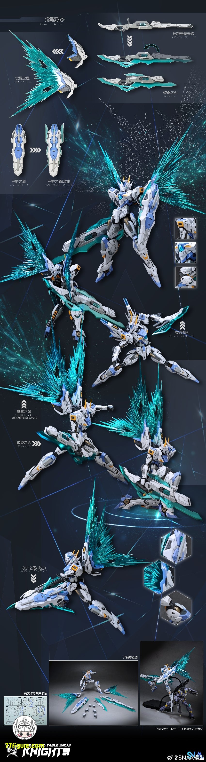 【品切れ】SNAA Model BE 1/144 SC-003「円卓の騎士」霊皇の守護者・高文(GAWIN) プラモデル