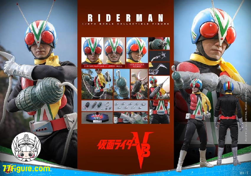 【予約商品】Hot Toys 1/6 TMS185 仮面ライダーV3 ライダーマン 塗装済み可動フィギュア