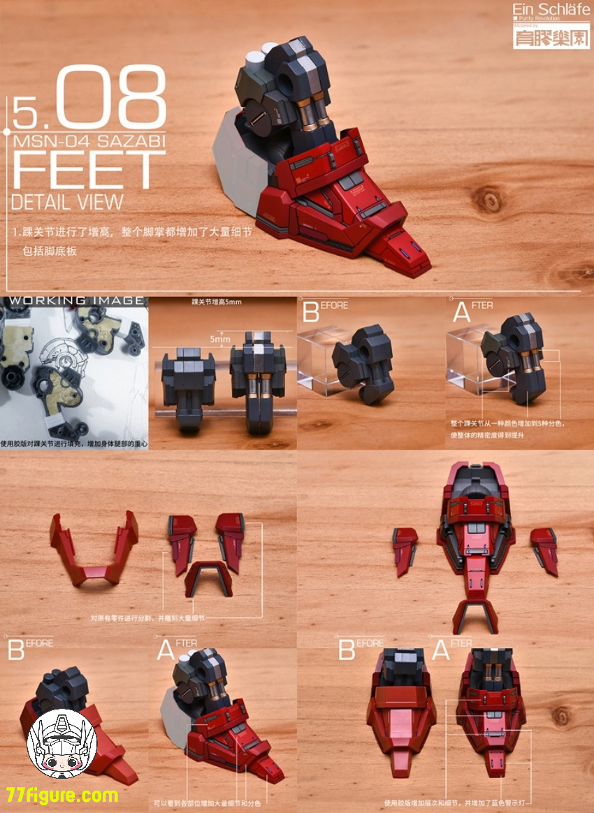 YuJiao Land 1/100 MG MSN-04 サザビー Ver.Ka 1.0用 アップグレードガレージキット