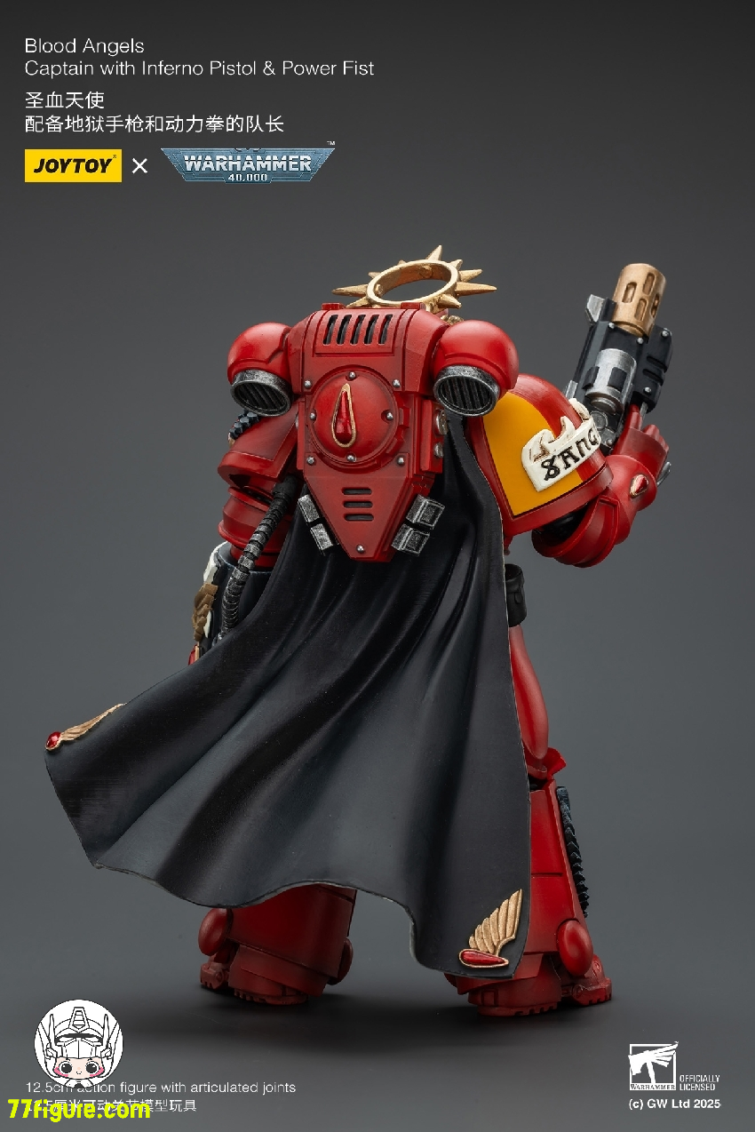 【予約商品】ジョイトイ JoyToy Source 1/18 『ウォーハンマー40K』ブラッド エンジェル キャプテン インフェルノピストル&パワーフィスト付き 塗装済み可動フィギュア