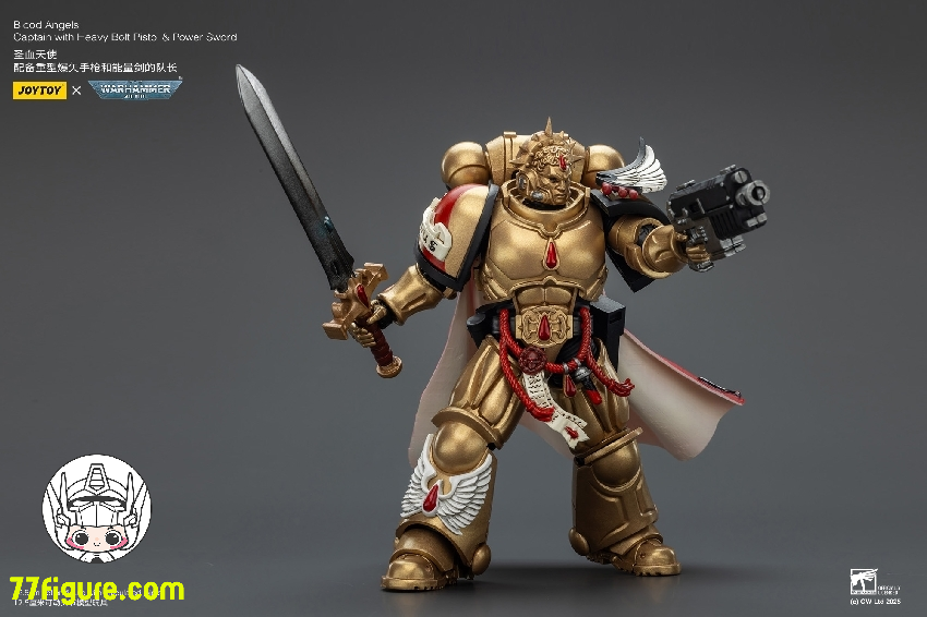 【予約商品】ジョイトイ JoyToy Source 1/18 『ウォーハンマー40K』ブラッド エンジェル キャプテン ヘビー ボルト ピストルとパワーソード付き 塗装済み可動フィギュア