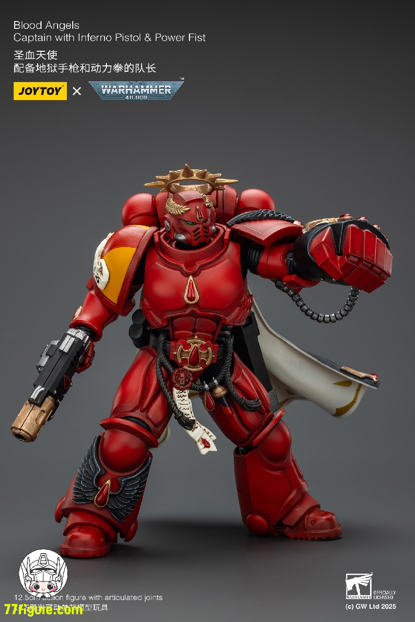 【予約商品】ジョイトイ JoyToy Source 1/18 『ウォーハンマー40K』ブラッド エンジェル キャプテン インフェルノピストル&パワーフィスト付き 塗装済み可動フィギュア