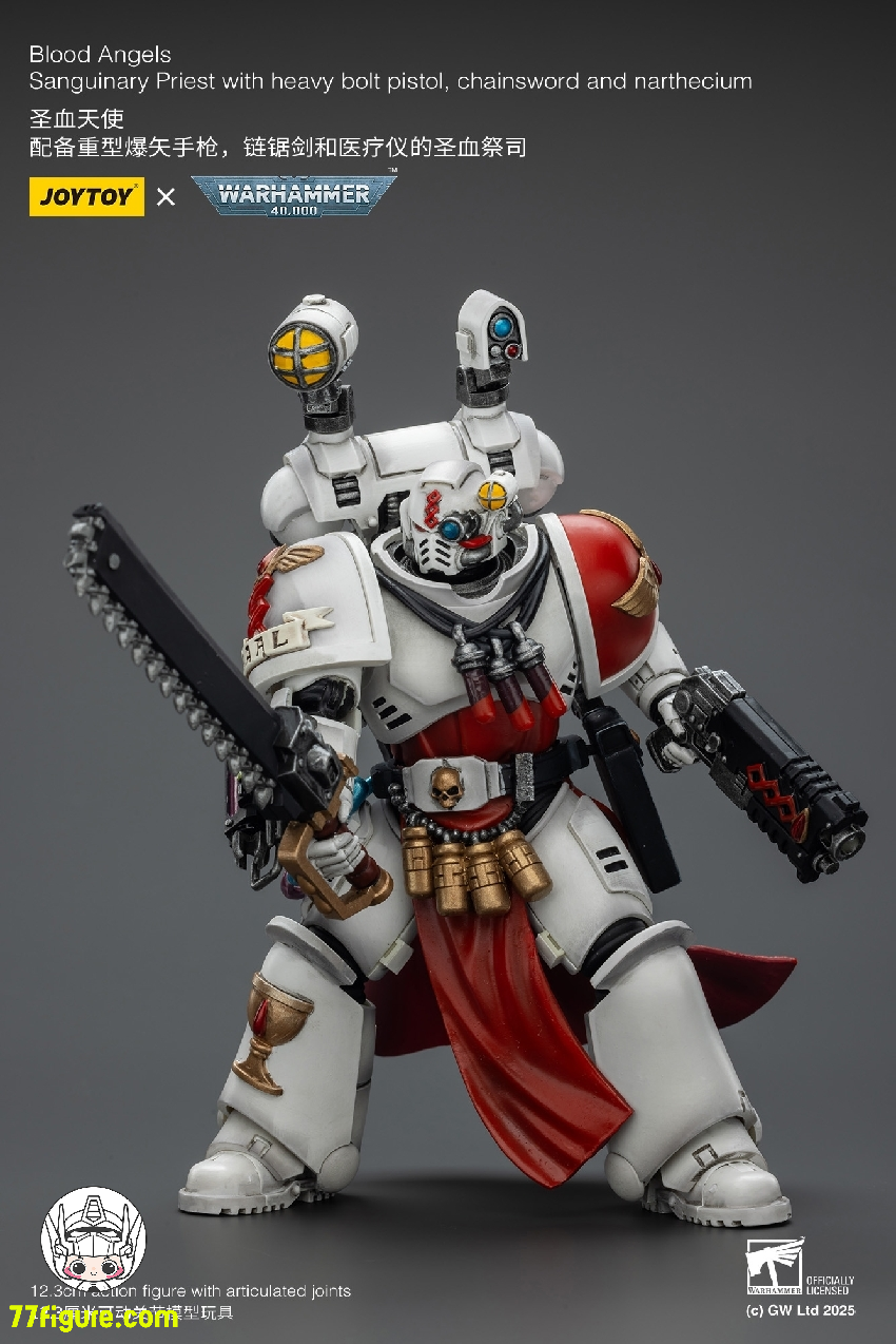 【予約商品】ジョイトイ JoyToy Source 1/18 『ウォーハンマー40K』ブラッド エンジェル サンギナリー プリースト ヘビーボルトピストル、チェーンソード&ナルセシウム付き 塗装済み可動フィギュア