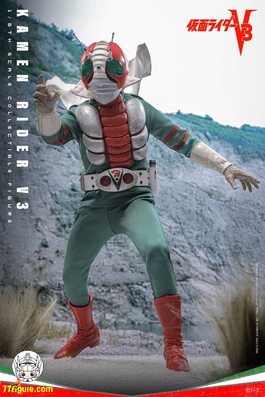 【予約商品】HotToys 1/6 TMS162B 仮面ライダーV3 風見志郎 限定版 塗装済み可動フィギュア