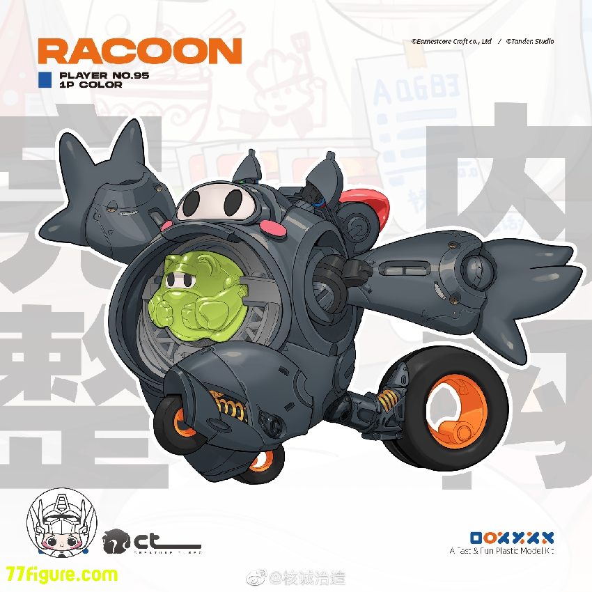 【品切れ】核誠治造 Earnestcore Craft ランチボックス シリーズ アライグマ (ブルー) プラモデル
