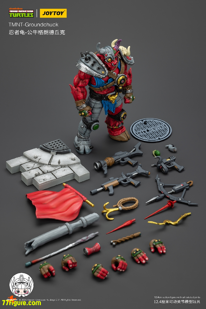 【品切れ】ジョイトイ JoyToy 1/18 ティーンエイジ ミュータント ニンジャ タートルズ 『TMNT 』グランドチャック 塗装済み可動フィギュア