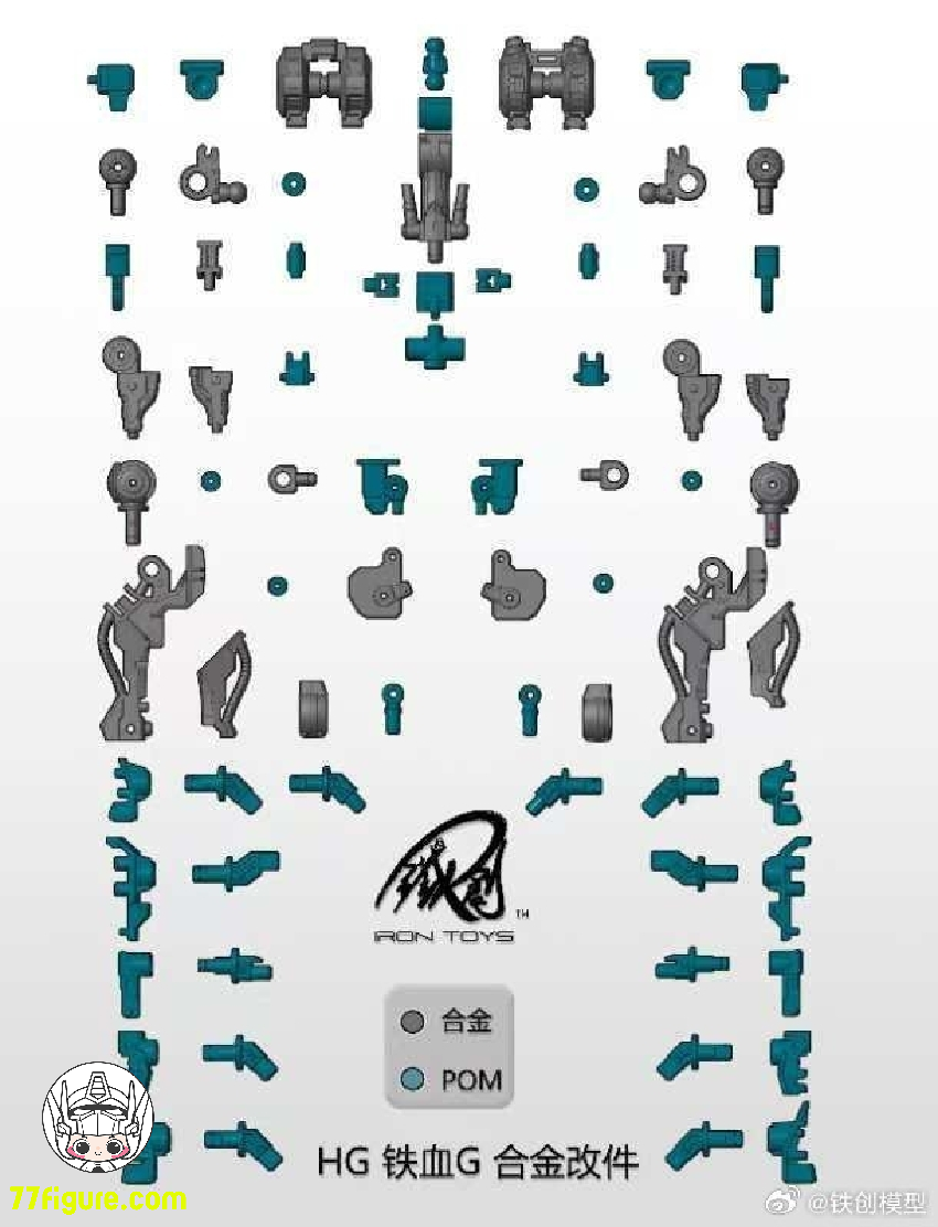 【品切れ】鉄創模型 Iron Toys 1/144 ガンダム 鉄血のオルフェンズ シリーズモデル用 合金フレーム アップグレードキット