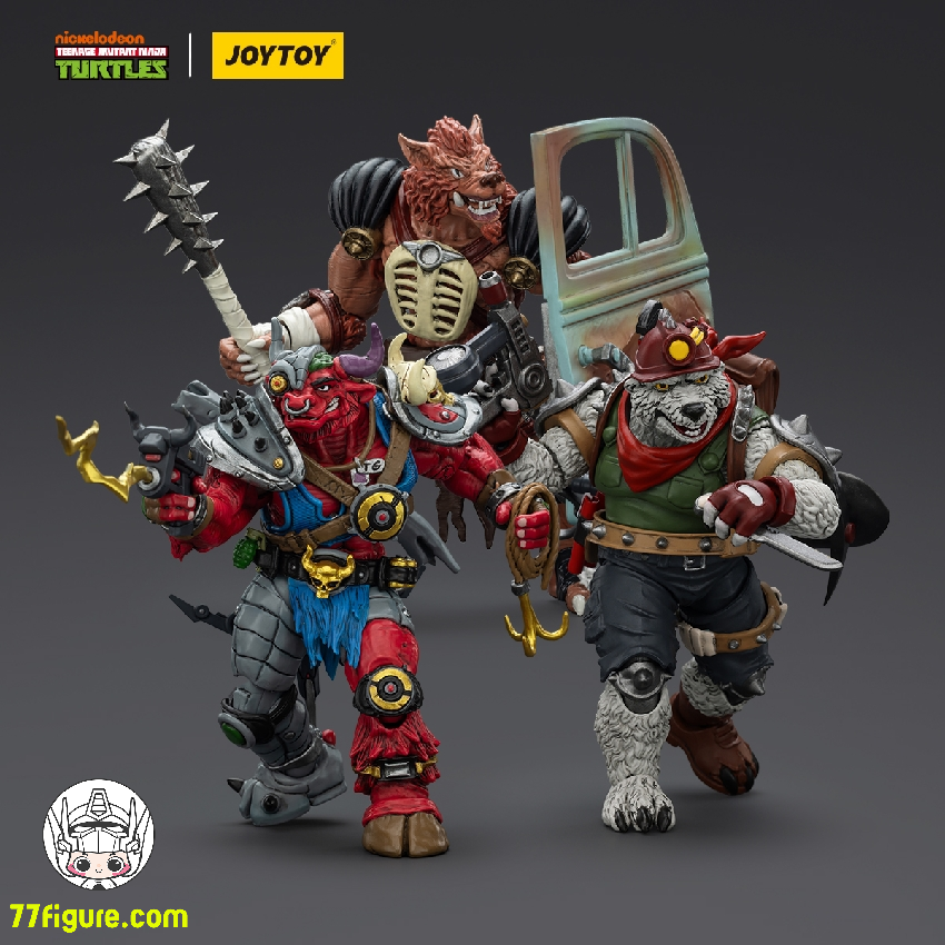 【品切れ】ジョイトイ JoyToy 1/18 ティーンエイジ ミュータント ニンジャ タートルズ 『TMNT 』三体セット 塗装済み可動フィギュア