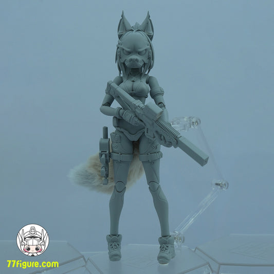 【先行販売】蝸之殻(スネイルシェル)  1/12 タクティカル マスク 水着 キツネ娘 塗装済み可動フィギュア
