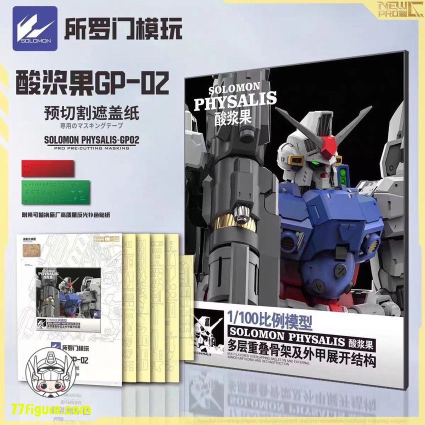 ソロモン Solomon 1/100 MG RX-78GP02A ガンダム試作2号機 サイサリス専用のマスキングテープ