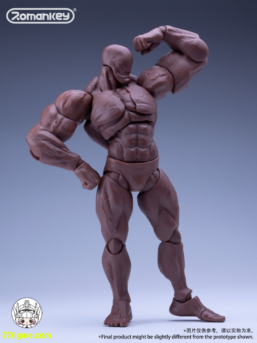 【予約商品】Romankey 1/12 UMS003 超可動男性素体 ビッグガイ ブラック Ver.
