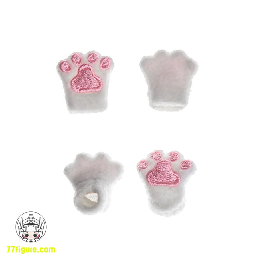 【品切れ】HASUKI 1/12 CS011 アクションフィギュア用(ホワイト) 猫の足の手袋 &靴 セット