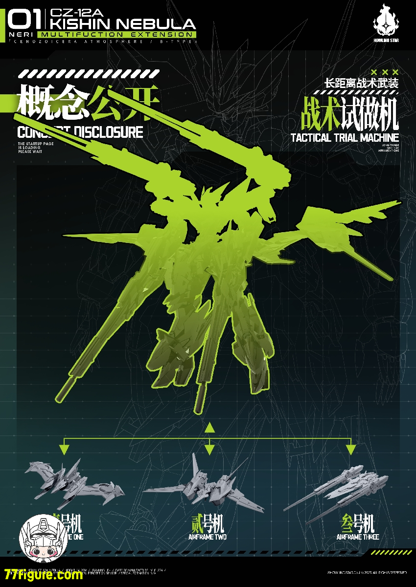 【先行販売】HowlingStar CZ-12A-002PM 長距離戦術武装二号機 CZ-12Aネビュラ(星雲)用アップグレードキット