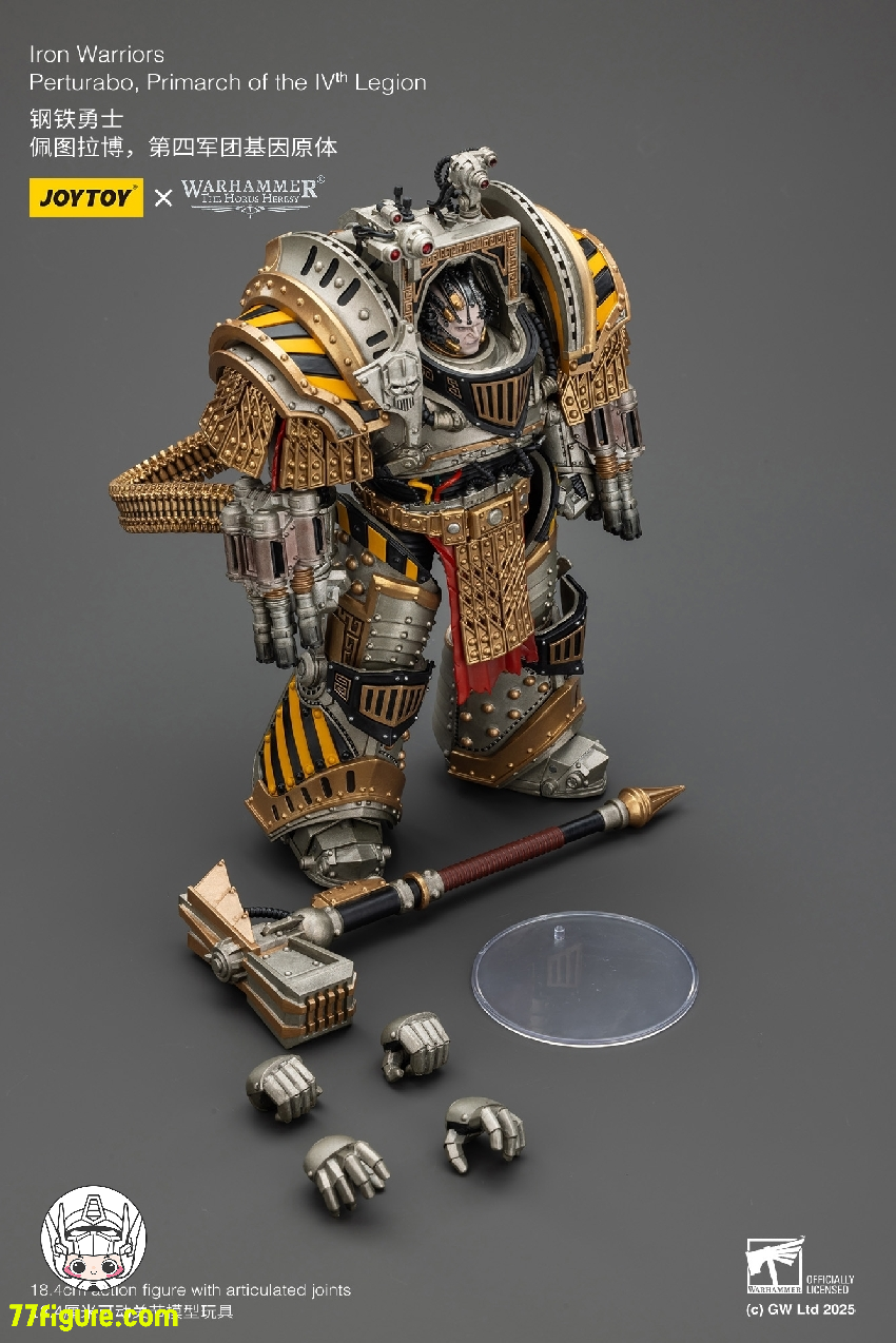 【予約商品】ジョイトイ JoyToy Source 1/18 『ウォーハンマー ホルスの異端』アイアン・ウォリアーズ 第4軍団のプライマーク パータラボ 塗装済み可動フィギュア