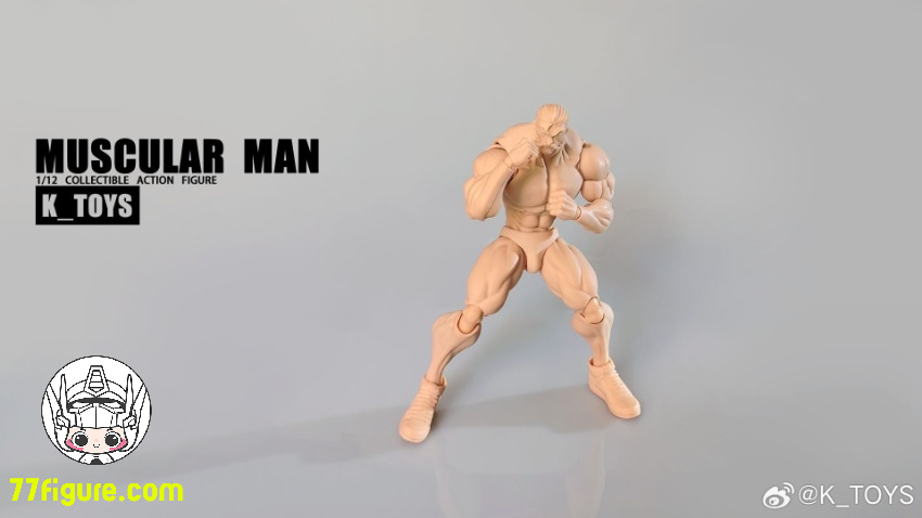 【予約受付終了】K Toys 1/12 KT01 強く筋肉質 可動男性素体 イエロー バージョン
